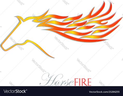 Fire horse logo Royalty Free Vector Image - VectorStock