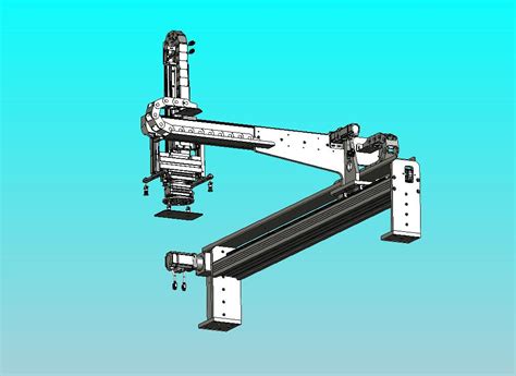 悬臂式4轴旋转吸盘搬运机械手step模型图纸下载 懒石网