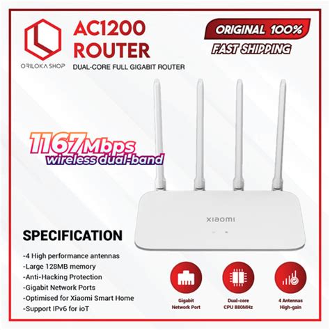 Jual Xiaomi Mi Wifi Router Ac Gigabit Version Garansi Resmi