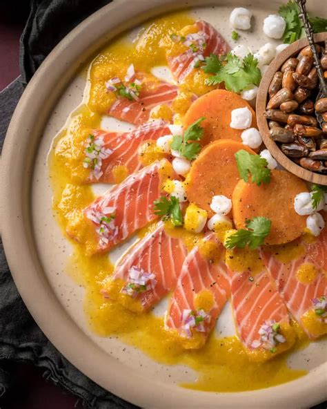 Tiradito De Pescado Peruvian Salmon With Spicy Pepper Sauce Cooking