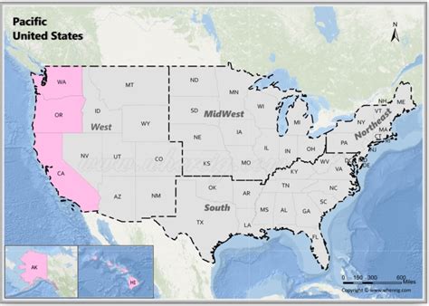 Us Western Region States And Capitals