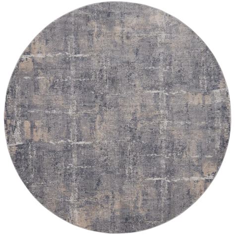 Nourison Rustic Textures Grey Beige Ft X Ft Abstract Contemporary