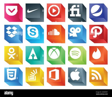 Social Media Icon Pack Including Spotify Forrst Chat