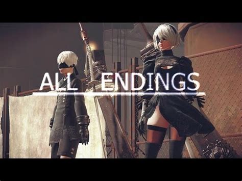 Nier Automata All Endings True Ending A B C D E Youtube