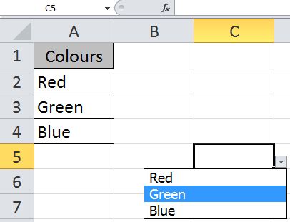 How To Create Drop Down List With Color In Excel