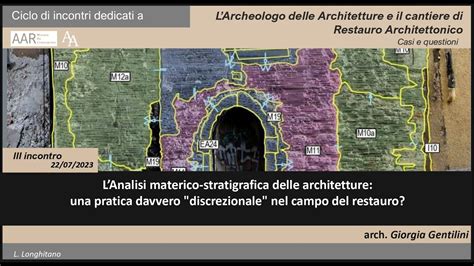 III incontro ciclo 𝘓𝘈𝘳𝘤𝘩𝘦𝘰𝘭𝘰𝘨𝘰 𝘥𝘦𝘭𝘭𝘦 𝘈𝘳𝘤𝘩𝘪𝘵𝘦𝘵𝘵𝘶𝘳𝘦 𝘦 𝘪𝘭 𝘤𝘢𝘯𝘵𝘪𝘦𝘳𝘦 𝘥𝘪