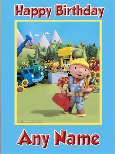 BOB THE BUILDER Personalised Birthday Card Son Grandson Nephew