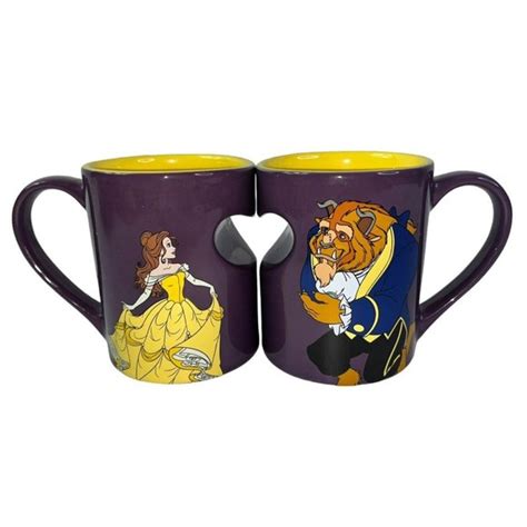 Disney Kitchen Disney Beauty And The Beast Coffee Mug Set Purple