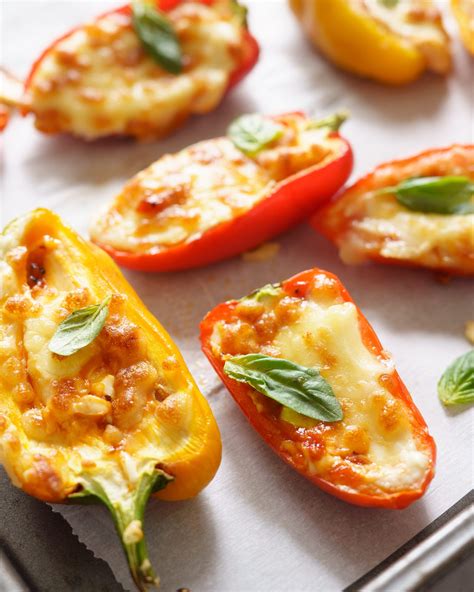 Air Fryer Stuffed Mini Sweet Peppers Cream Cheese