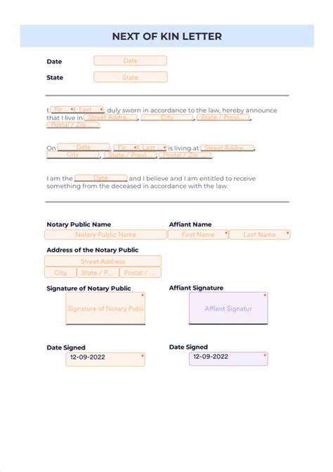 Next Of Kin Form Template Uk At Ganaddisynblog Blog