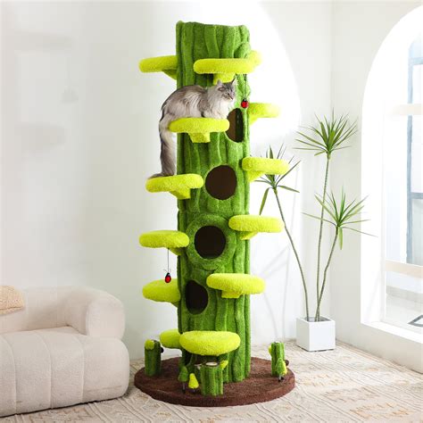 Kzlaa H Solid Wood Modern Cat Tree Tower Condo Wayfair