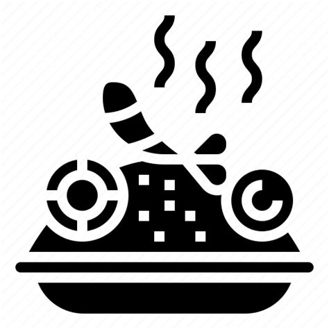 Dish Food Fried Rice Shrimp Icon