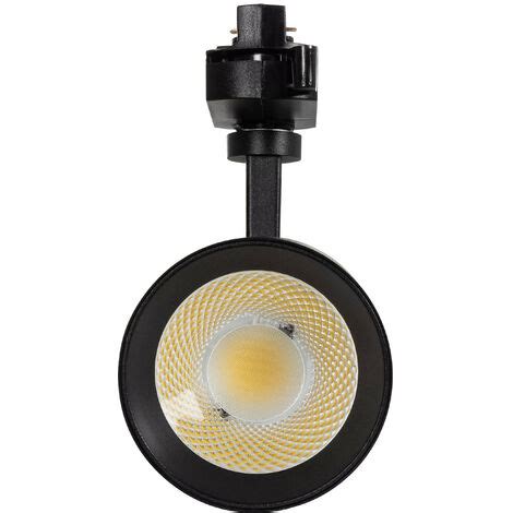 Spot LED sur Rail Monophasé 20W Mallet Dimmable CCT Noir