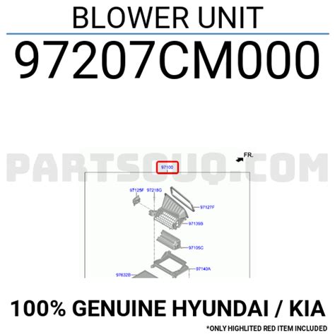 BLOWER UNIT 97207CM000 Hyundai KIA Parts PartSouq