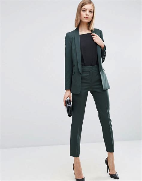 Image 1 Of ASOS Premium Tailored Suit In Forest Green Business Outfit