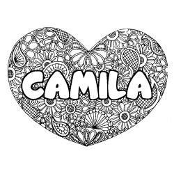Coloring Page First Name Camila Stitch Background Coloring Quest