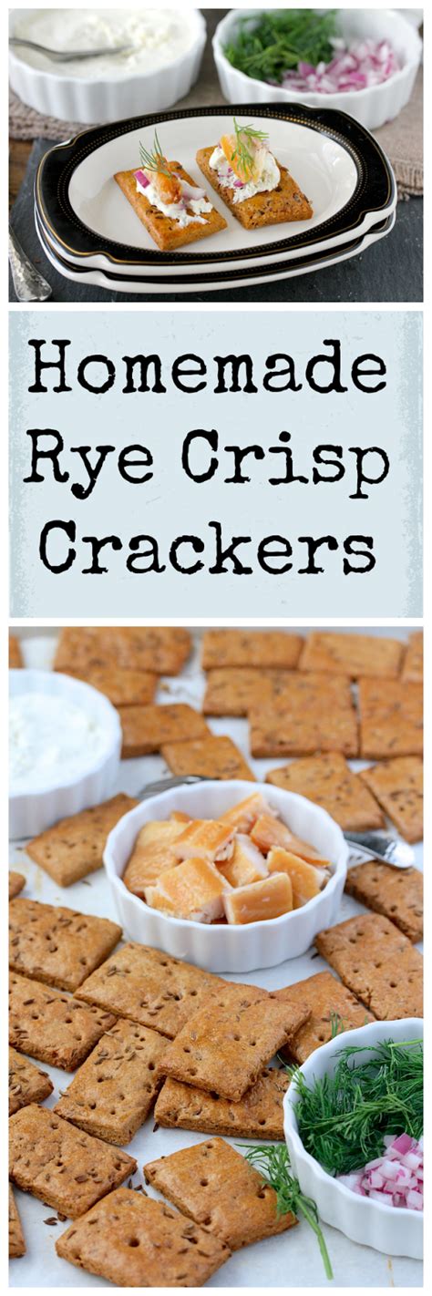 Homemade Rye Crisp Crackers Homemade Crackers Savoury Food Food