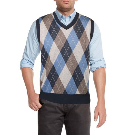 True Rock Men S Argyle V Neck Sweater Vest Ebay