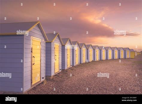 Littlehampton beach huts Stock Photo - Alamy