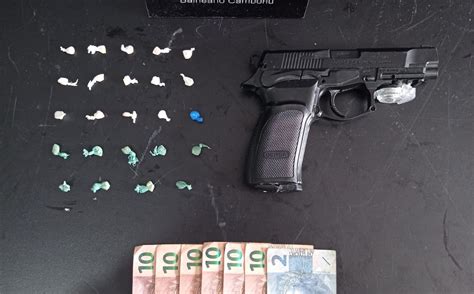 Polícia Militar apreende 5g de crack e simulacro de arma em Monte Alegre