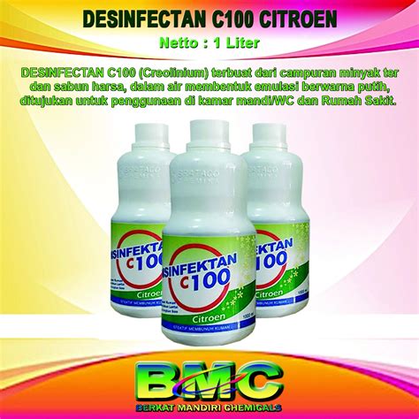 Jual DISINFEKTAN C100 Cairan Pembersih Lantai Serta Pembunuh Kuman Dan