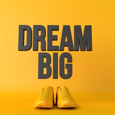 Premium Photo Dream Big Motivational Workout Fitness Phrase D Rendering