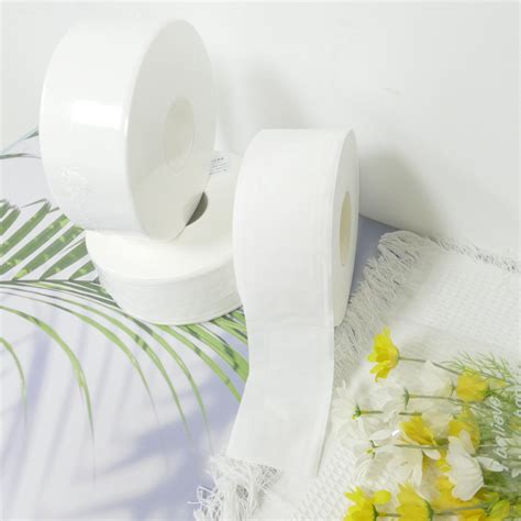 12 Rolls Carton Non Fluorescent Jumbo Tiolet Roll Paper Tissue Hand