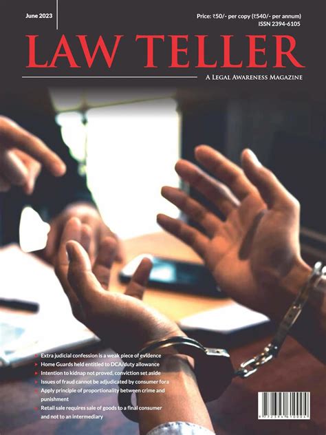 Lawteller A Legal Awareness Magazine June 2023 Back Issue