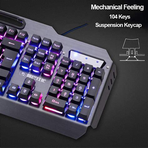 K618 104 Keys Usb Wired Multimedia Rgb Backlit Gaming Keyboard And 2400dpi Led Gaming Mouse Sets