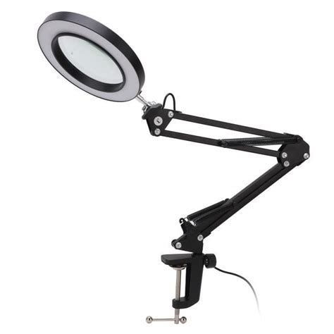 QID Lampe LED 5X Lampe à Pince à LED avec Loupe 5X Loupe à éClairage