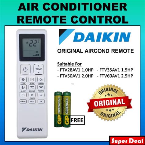 ORIGINAL DAIKIN Aircond Air Cond Air Conditioner Remote Control เหมาะ