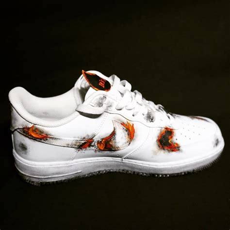 Burning Air Force Custom Anime Custom Shoes Holiday Gift