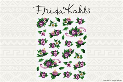 Frida Kahlo Purple Flower Pattern Graphic Graphic By Frida Kahlo