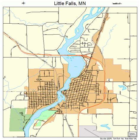 Little Falls Minnesota Street Map 2737556