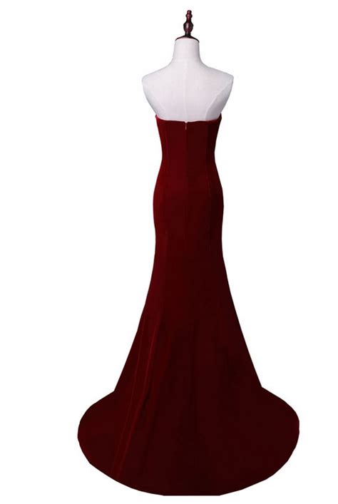 Wine Red Evening Gown On Luulla