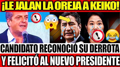 CANDIDATO DE ARGENTINA LE DIÓ UN JALÓN DE OREJAS A KEIKO FUJIMORI TRAS