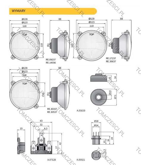 Reflektor Lampa Wesem Ursus Zetor Massey R Lewy Ruch Prawostronny