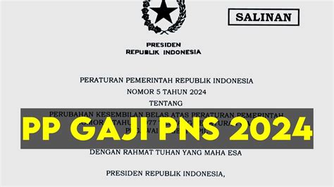 PP Kenaikan Gaji PNS 2024 YouTube