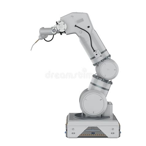 White robotic arm isolated stock illustration. Illustration of ... 