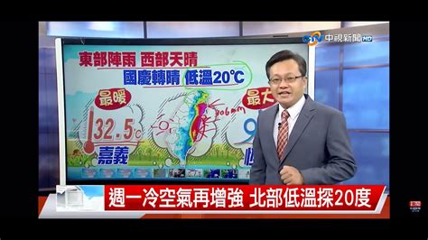 2022 10 08中視新聞全球報導 氣象時間 Youtube