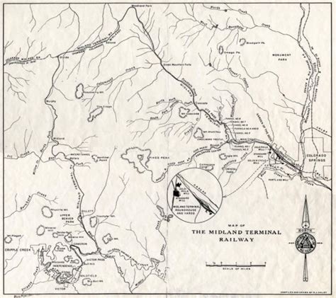 Map of Midland Terminal Railway in Colorado