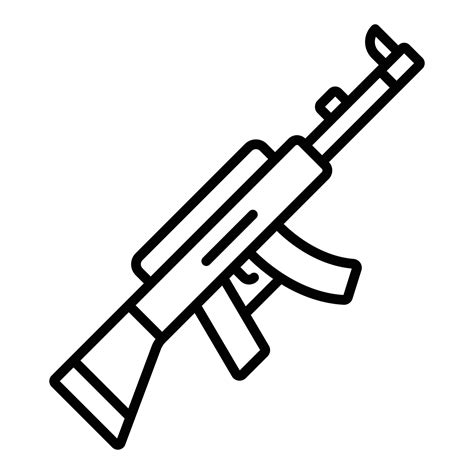 Assault Rifle Icon Style 9198426 Vector Art At Vecteezy