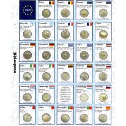 Kit Foglio Plastificato Euro Commemorativi Anno Euro Junior