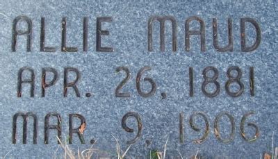 Allie Maud Smith Warden 1881 1906 Mémorial Find a Grave