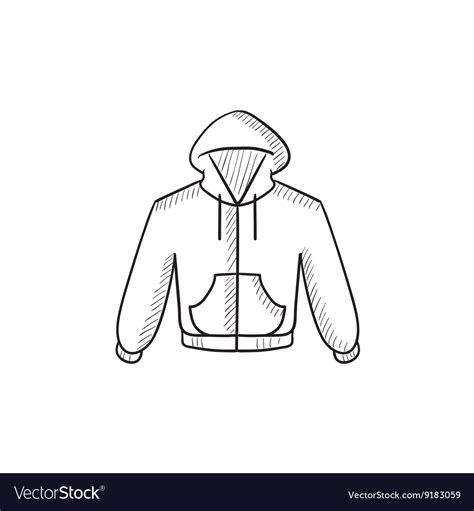 Hoodie sketch icon Royalty Free Vector Image - VectorStock