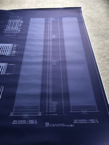 World Trade Center Twin Towers Blueprints Various Construction