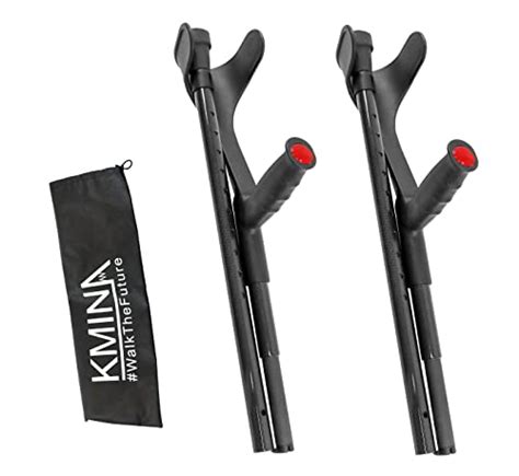 Kmina Pro Folding Carbon Fiber Crutches X Unit Open Cuff Forearm