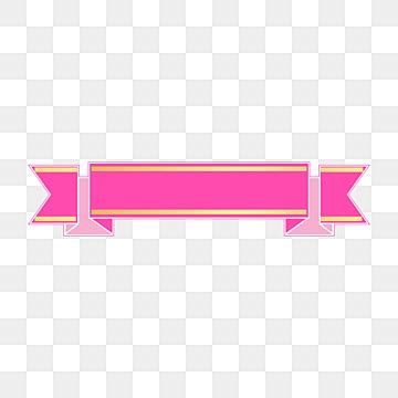 Pink Cute Banner Vector Design Images, Pink Banner Png, Ribbon ...