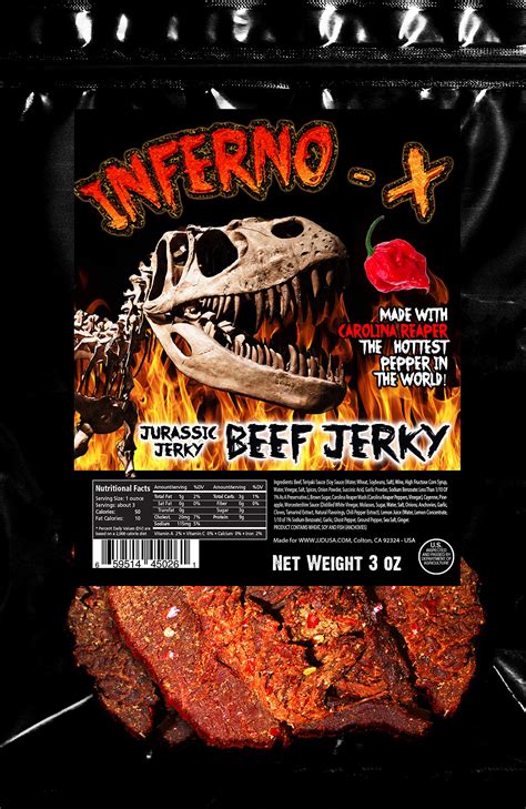 Inferno X Reaper Dhf10 Beef Jerky With Jurassic Reaper Pepper Worlds Hottest Pepper Amazing