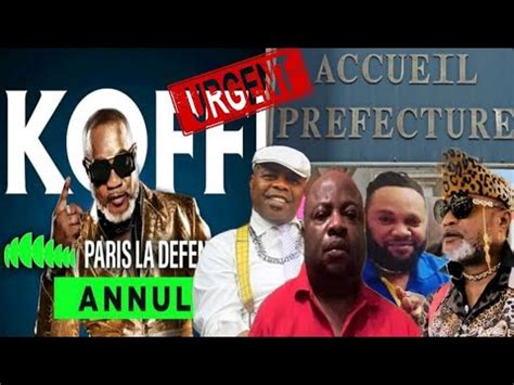 URGENT PARIS EN FEU APRÈS ANNULATION CONCERT DE KOFFI OLOMIDE LES